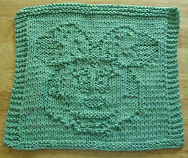 Girl Mouse Knit Dishcloth Pattern