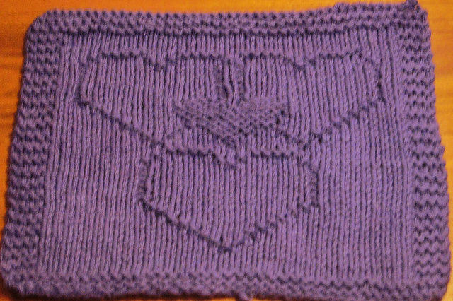 Two Hearts Becoming One Dishcloth 
