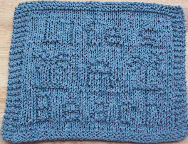 Life's A Beach Knit Dishcloth 