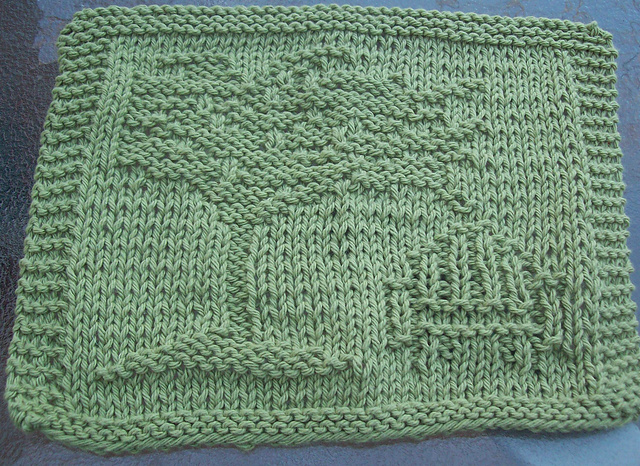 Shady Tree Knit Dishcloth 