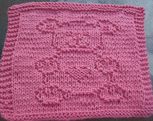 Bear with Heart Dishcloth 