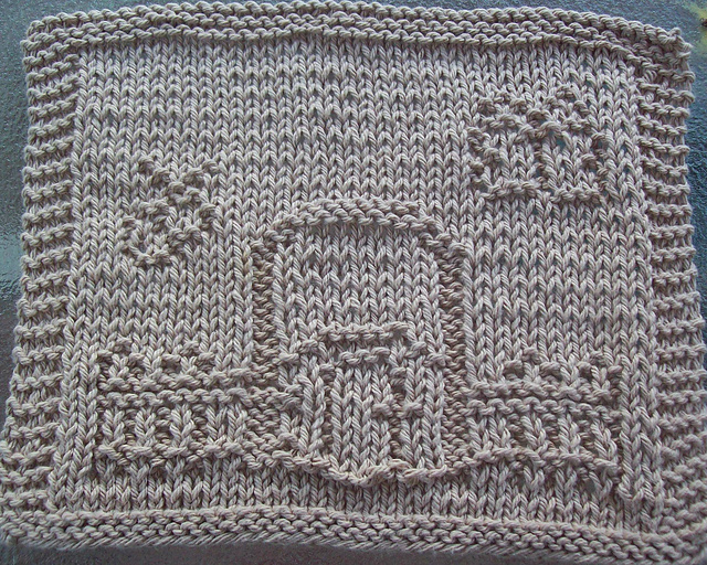 Garden Gate Knit Dishcloth Pattern 