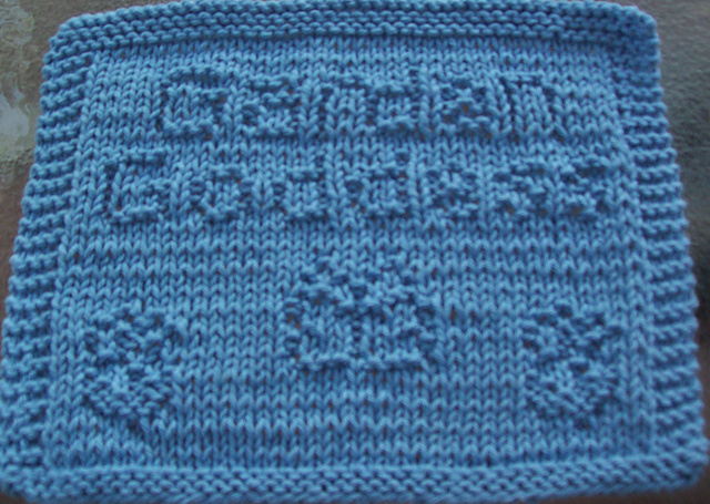 Garden Goddess Knit Dishcloth 