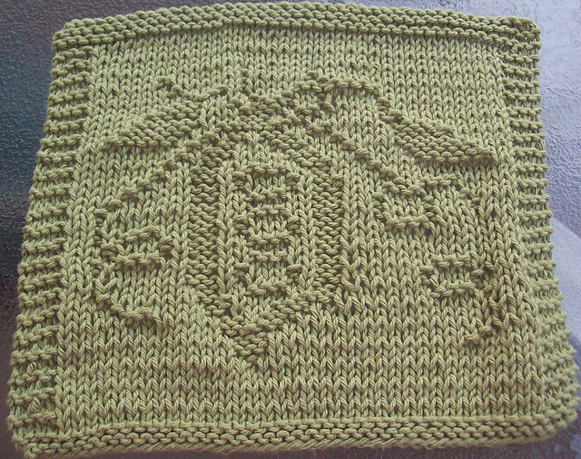Pea Pod Dishcloth 