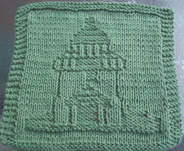 Lighthouse Too Knit Dishcloth Pattern