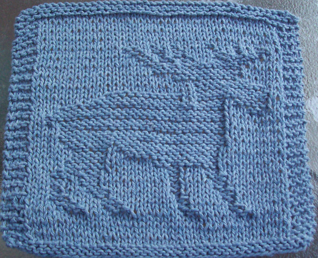 Moose Knit Dishcloth Pattern 