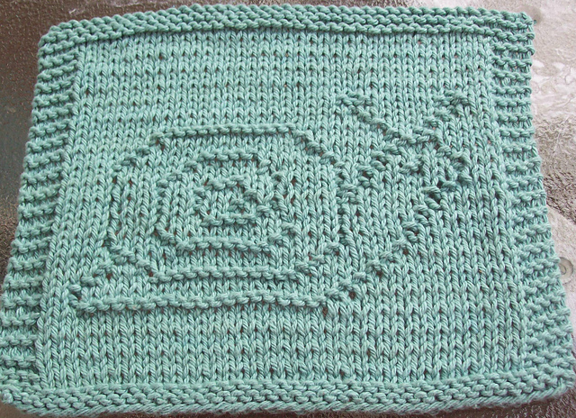 Snail Knit Dishcloth 