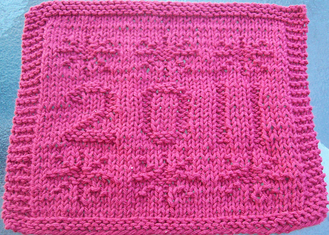 2011 With Sparkles Dishcloth