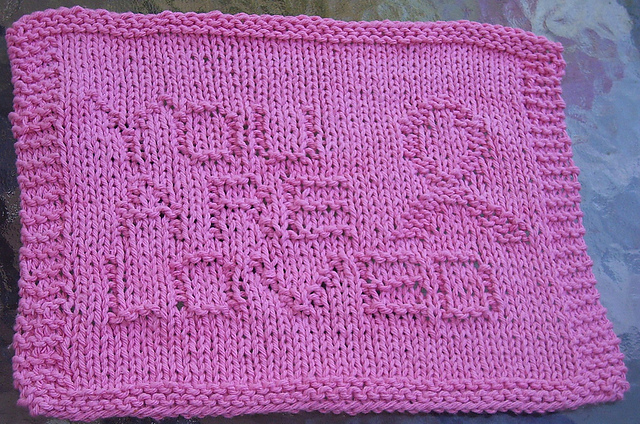 You are Loved Dishcloth Pattern 