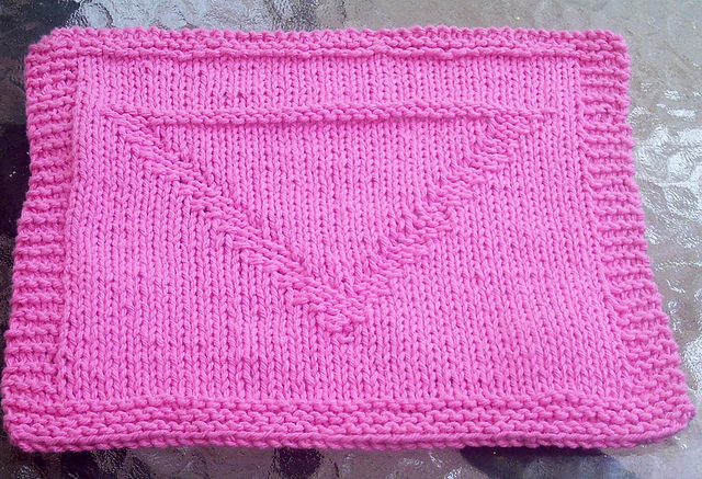 Pink Triangle Dishcloth