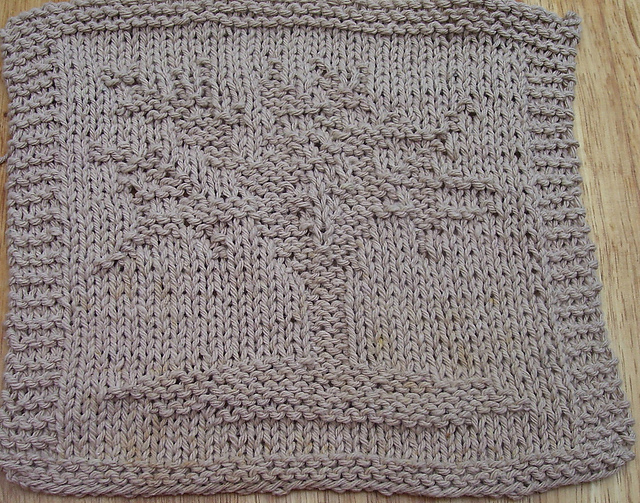 Winter Tree Dishcloth 