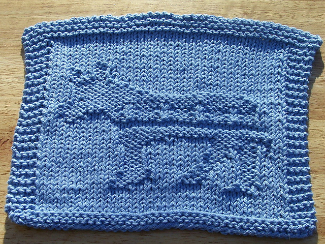 Democratic Donkey Knit Dishcloth