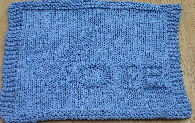 Vote  Dishcloth Pattern 