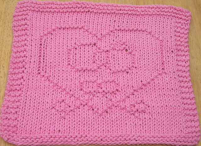Wedding Ring Heart Dishcloth