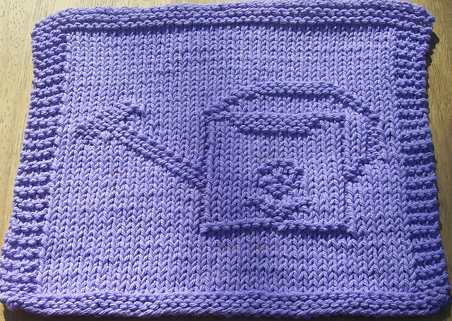 Watering Can Dishcloth 