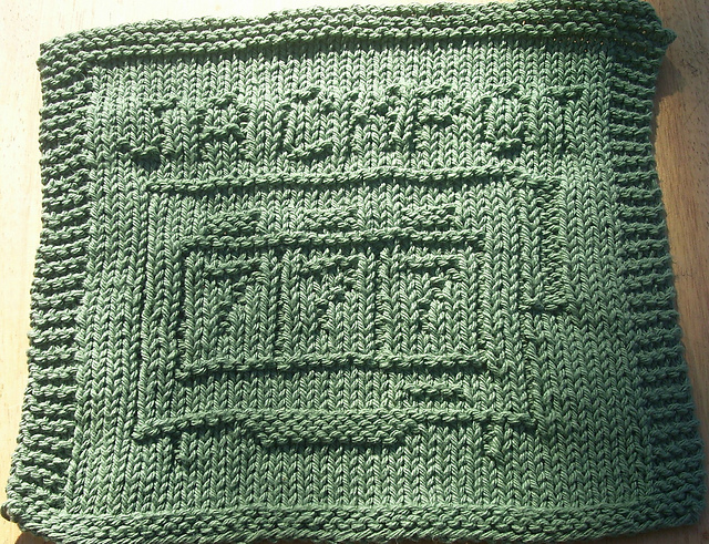 Slot Machine Knit Dishcloth