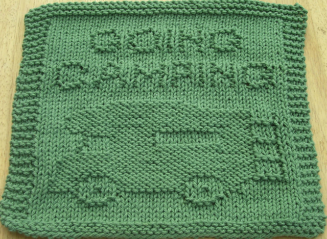 Going Camping Knit Dishcloth 