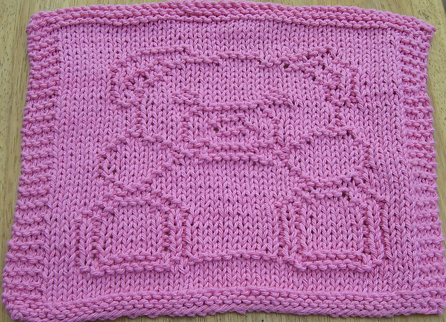 Teddy Bear Knit Dishcloth 