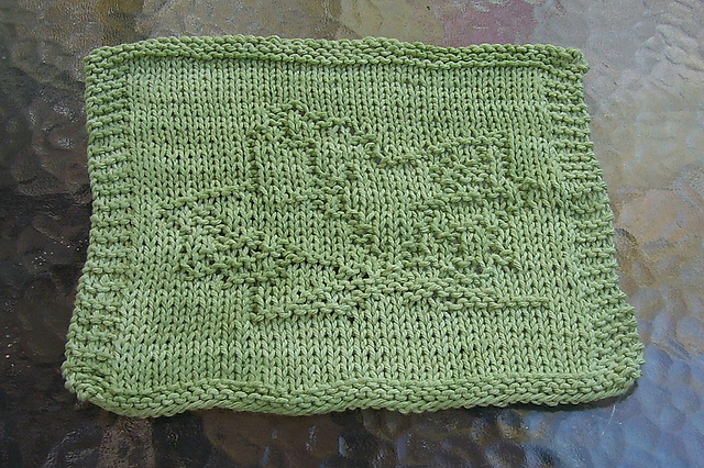 Maple Leaf Knit Dishcloth
