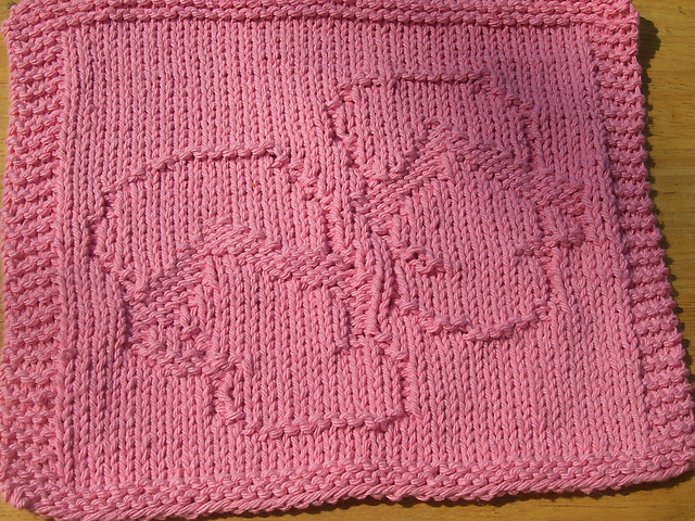 Flip Flops Knit Dishcloth 