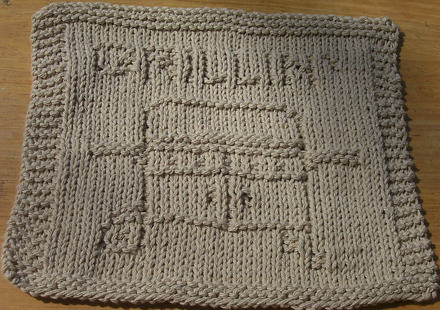 Grillin'  Knit Dishcloth