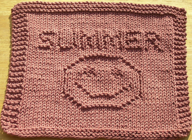 Summer Smiley Dishcloth