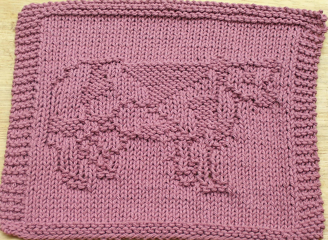 Cow Knit Dishcloth