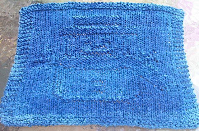 Snowman Knit Dishcloth