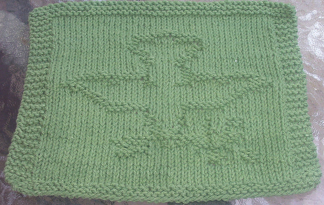 Dove Of Peace Knit Dishcloth