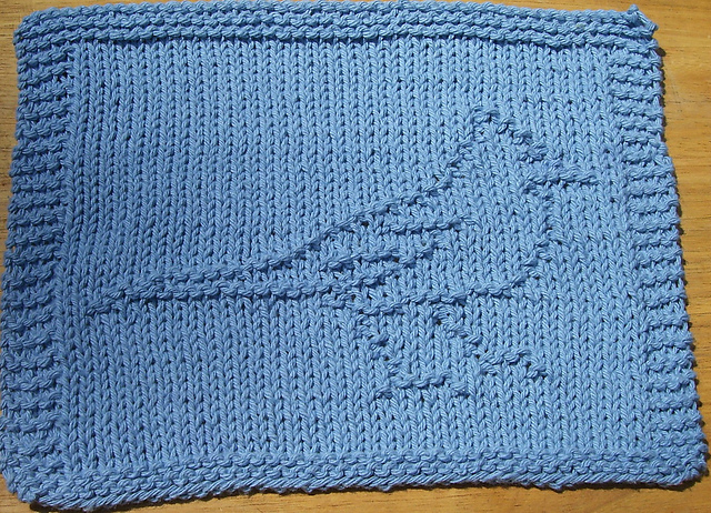 Cardinal Knit Dishcloth