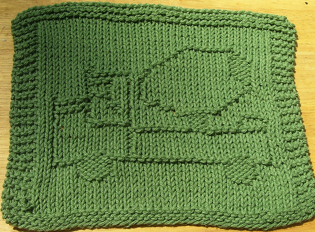 Cement Truck Knit Dishcloth