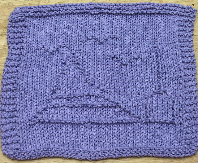 Witch's Broom & Hat Dishcloth 