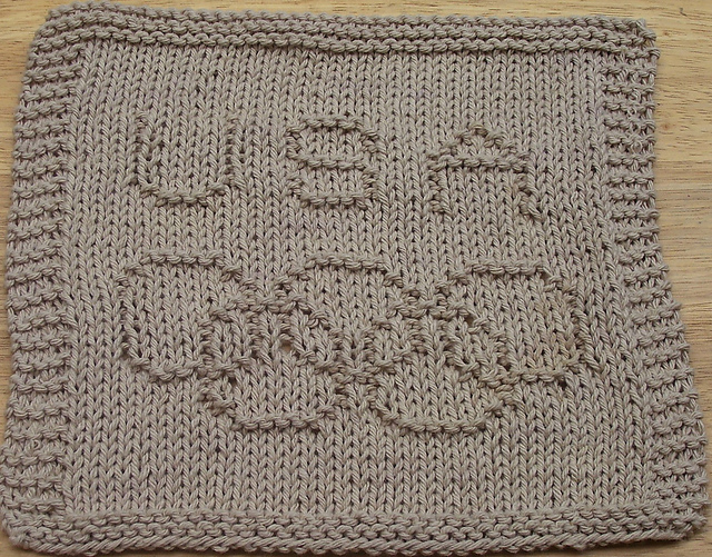 USA Game Rings Knit Dishcloth