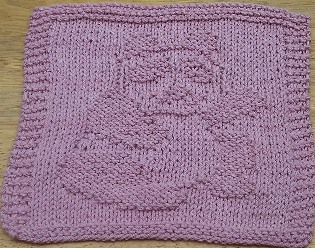 Panda Bear Knit Dishcloth 