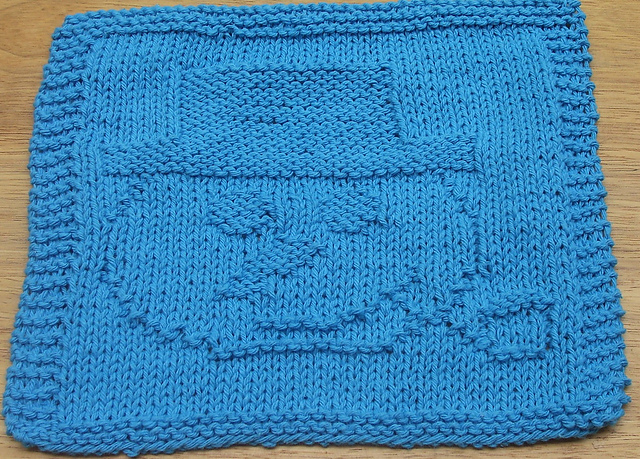 Snowman with Pipe Dishcloth
