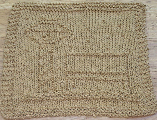 Light Pole Knit Dishcloth