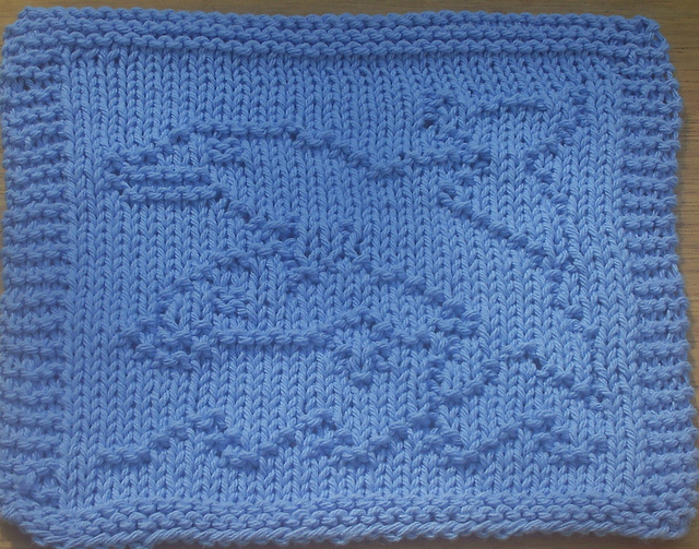 Playing Dolphins Dishcloth