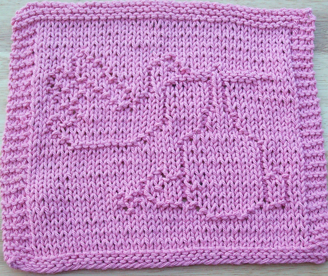 Stork Knit Dishcloth Pattern 
