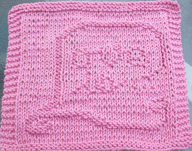 Love Is....  Knit Dishcloth Pattern 