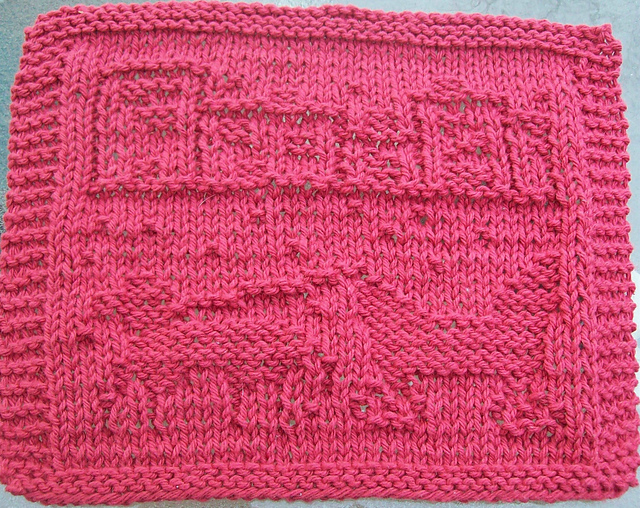 Carriage Ride Knit Dishcloth 