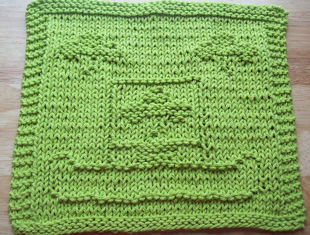 Leprechaun Hat Knit Dishcloth 