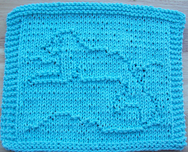 Sea Lion Knit Dishcloth 