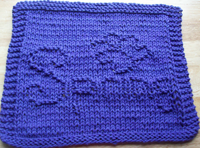 Spring With Butterfly Knit Dishcloth 