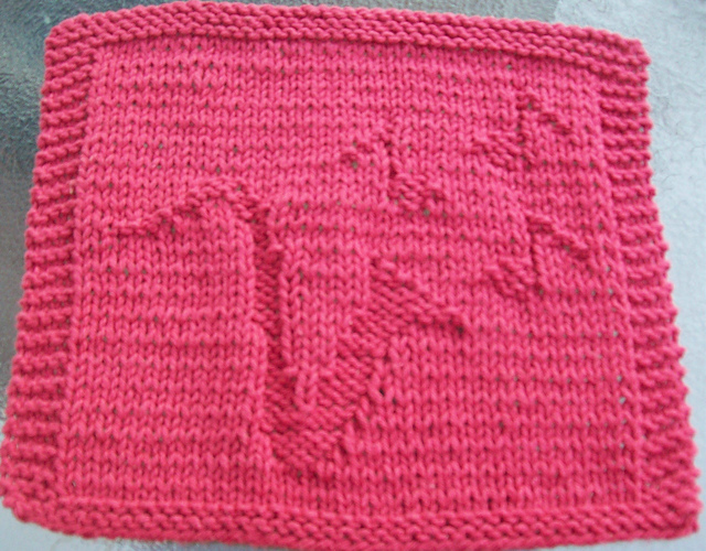 Saxophone Knit Dishcloth Pattern 
