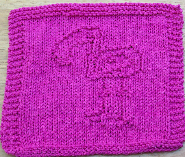 Flamingo Knit Dishcloth Pattern