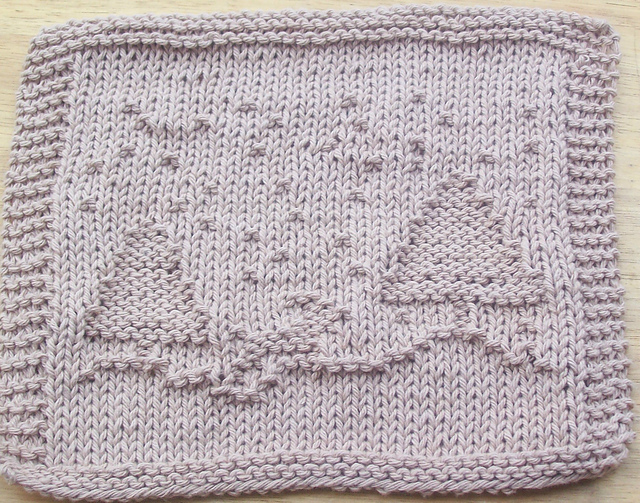 Winter Scene Knit Dishcloth