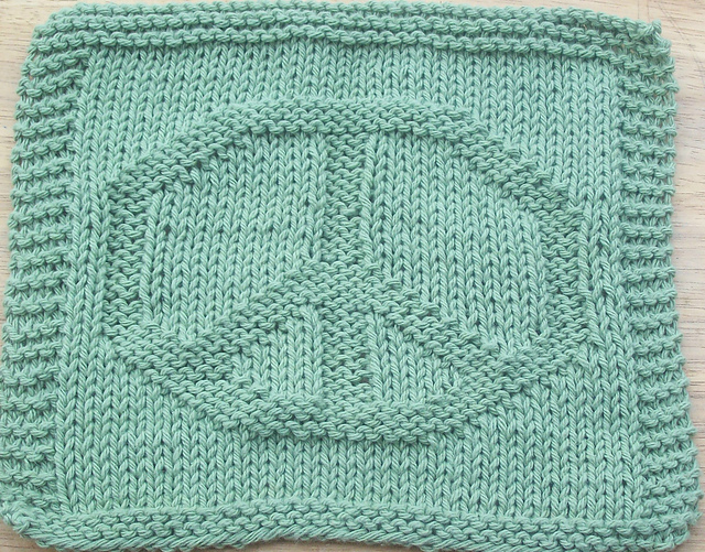 Peace Symbol Dishcloth
