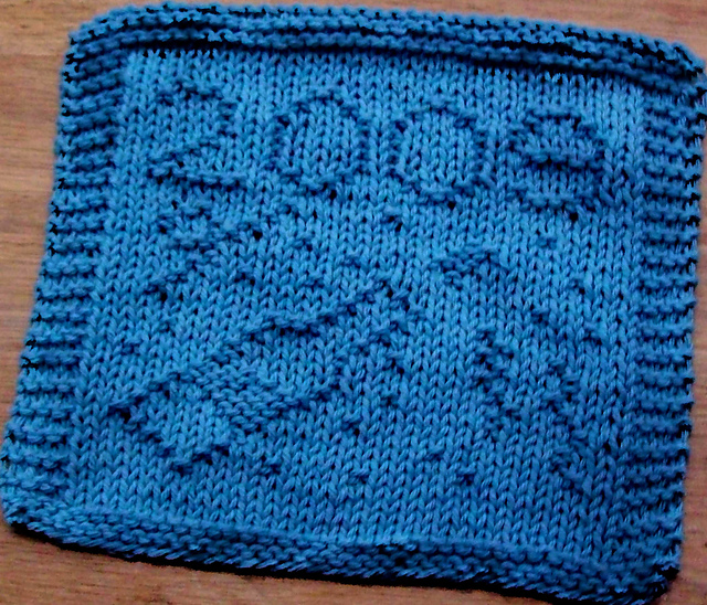 2009 With Bottle and Confetti Dishcloth