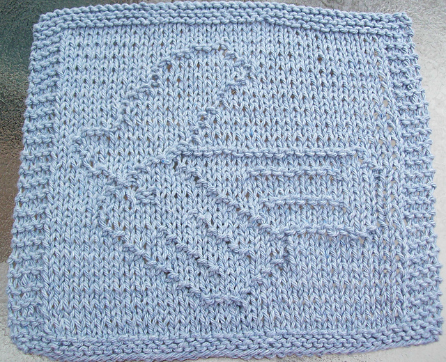 Dog Tags Knit Dishcloth 