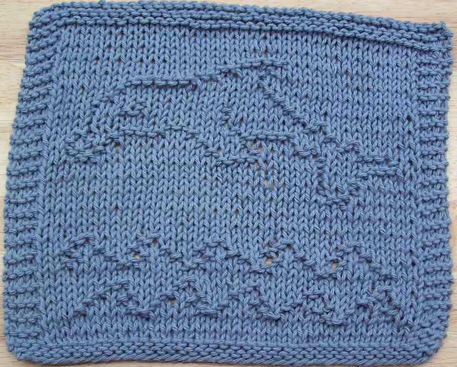 Jumping Dolphin Knit Dishcloth 